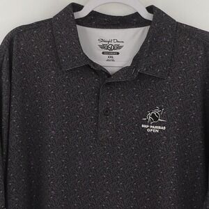 Straight Down Performance Men's XXL Polo‎ Shirt Bowling Pin Print AOP